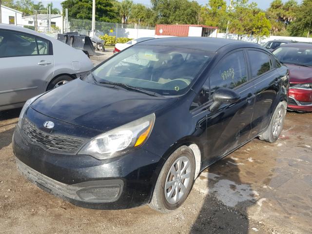 KNADM4A30E6408084 - 2014 KIA RIO LX BLACK photo 2