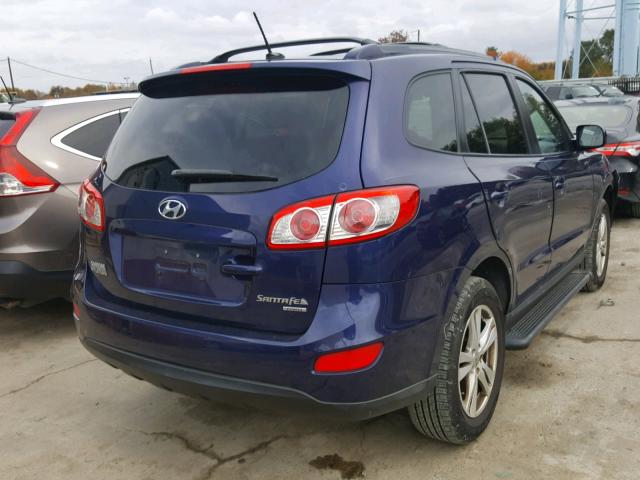 5NMSHDAG8AH407408 - 2010 HYUNDAI SANTA FE S BLUE photo 4