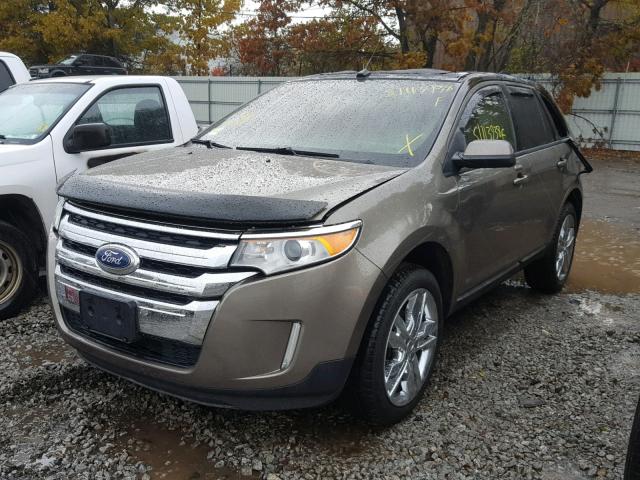 2FMDK4JC2CBA54989 - 2012 FORD EDGE SEL GRAY photo 2