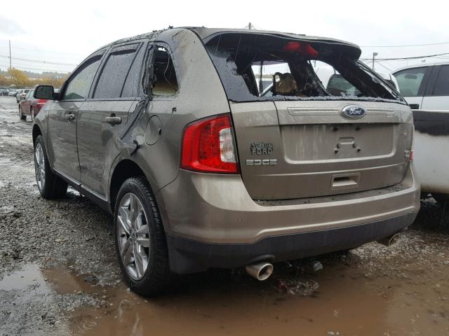 2FMDK4JC2CBA54989 - 2012 FORD EDGE SEL GRAY photo 3