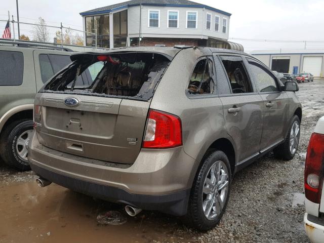 2FMDK4JC2CBA54989 - 2012 FORD EDGE SEL GRAY photo 4