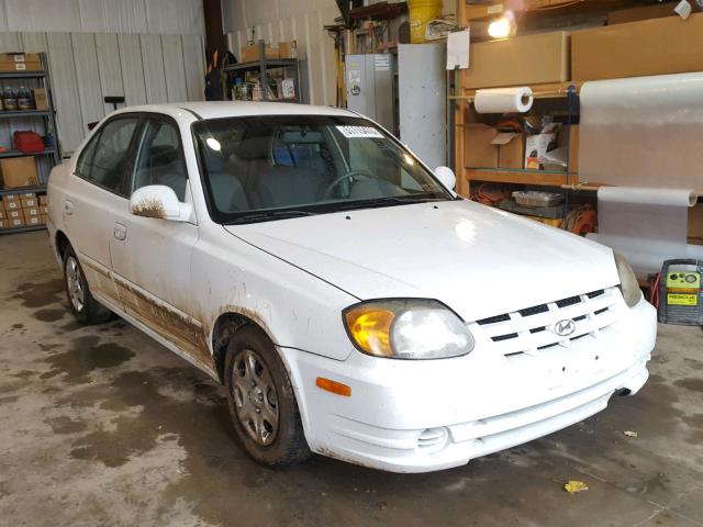 KMHCG45C23U473054 - 2003 HYUNDAI ACCENT GL WHITE photo 1