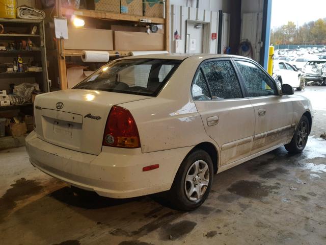 KMHCG45C23U473054 - 2003 HYUNDAI ACCENT GL WHITE photo 4