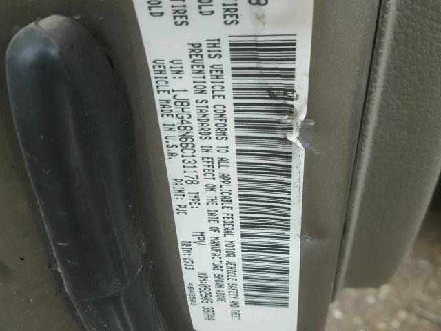 1J8HG48N66C131178 - 2006 JEEP COMMANDER BROWN photo 10