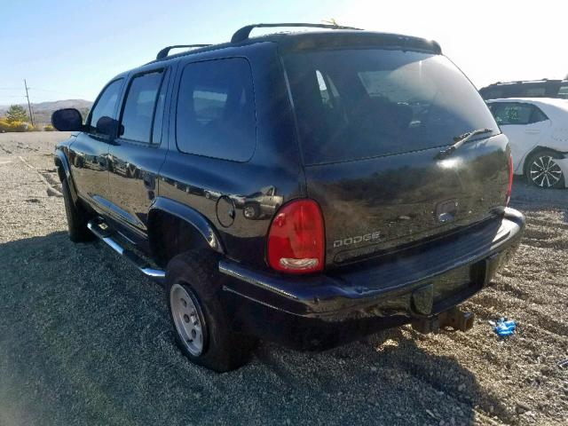 1B4HS28NXYF304516 - 2000 DODGE DURANGO BLACK photo 3