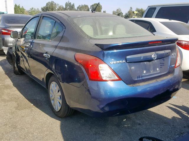 3N1CN7AP2DL842496 - 2013 NISSAN VERSA S BLUE photo 3