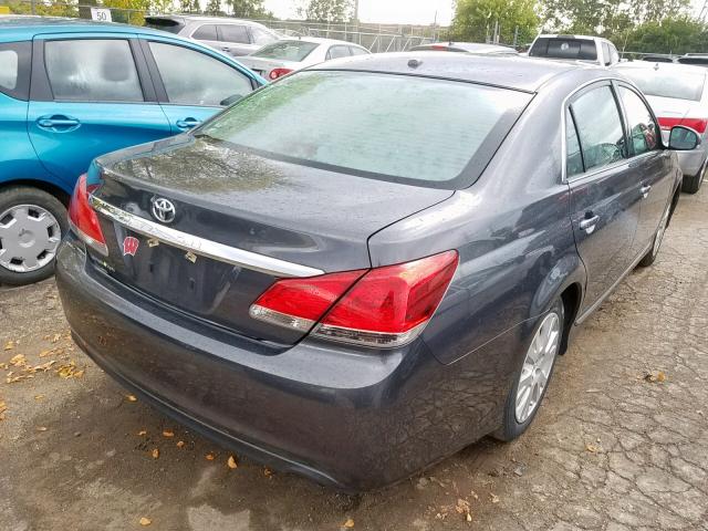 4T1BK3DB5BU388544 - 2011 TOYOTA AVALON BAS GRAY photo 4