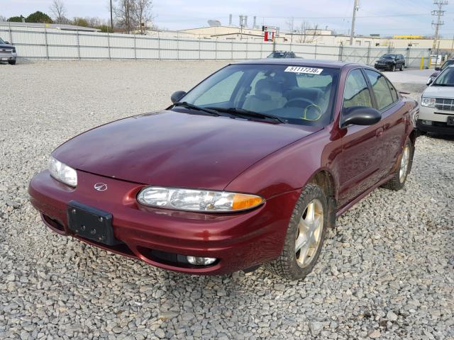 1G3NL52E63C154251 - 2003 OLDSMOBILE ALERO GL RED photo 2