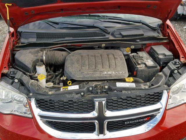 2C4RDGBG7DR543839 - 2013 DODGE GRAND CARA RED photo 7