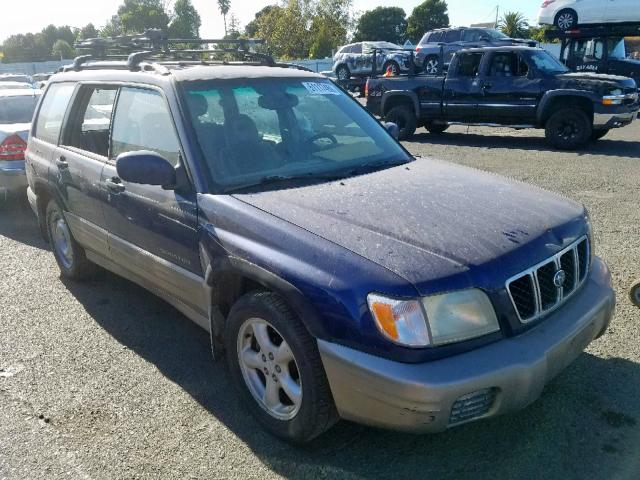 JF1SF65532G748143 - 2002 SUBARU FORESTER S BLUE photo 1