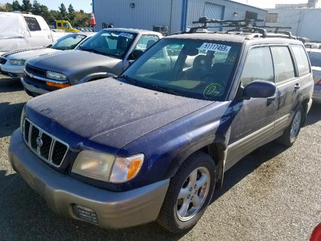 JF1SF65532G748143 - 2002 SUBARU FORESTER S BLUE photo 2