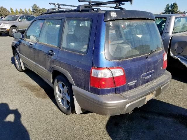 JF1SF65532G748143 - 2002 SUBARU FORESTER S BLUE photo 3