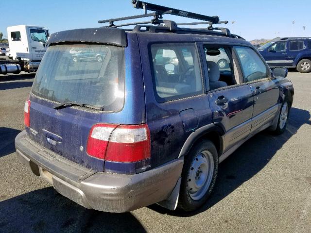 JF1SF65532G748143 - 2002 SUBARU FORESTER S BLUE photo 4