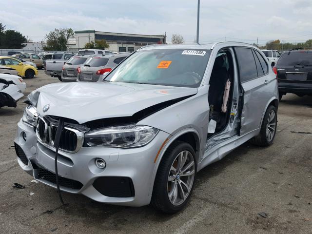 5UXKR0C59E0H27216 - 2014 BMW X5 XDRIVE3 SILVER photo 2