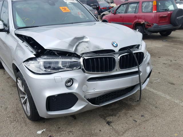 5UXKR0C59E0H27216 - 2014 BMW X5 XDRIVE3 SILVER photo 9