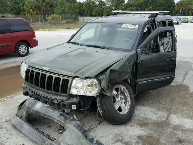 1J8GR48K47C507258 - 2007 JEEP GRAND CHER GREEN photo 2