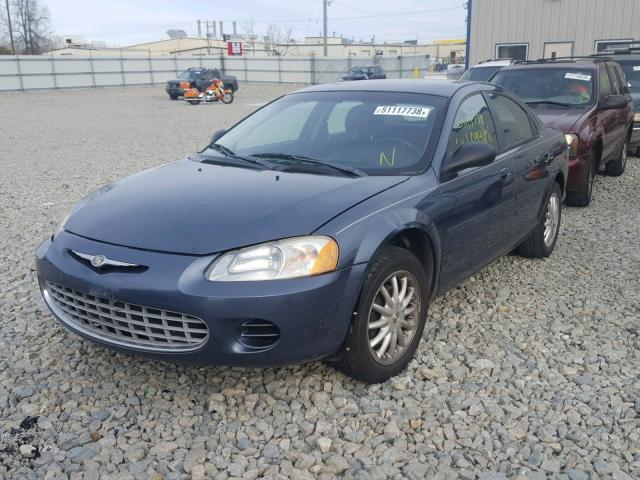 1C3EL46XX2N297815 - 2002 CHRYSLER SEBRING LX BLUE photo 2