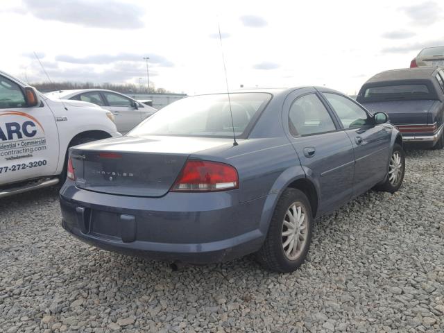 1C3EL46XX2N297815 - 2002 CHRYSLER SEBRING LX BLUE photo 4