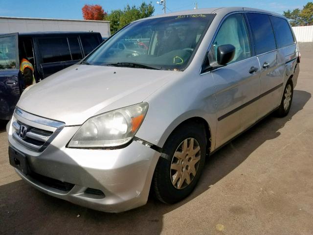 5FNRL38205B013779 - 2005 HONDA ODYSSEY LX SILVER photo 2