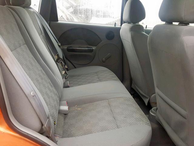 KL1TD62605B478380 - 2005 CHEVROLET AVEO BASE ოქროსფერი ფოტო 6