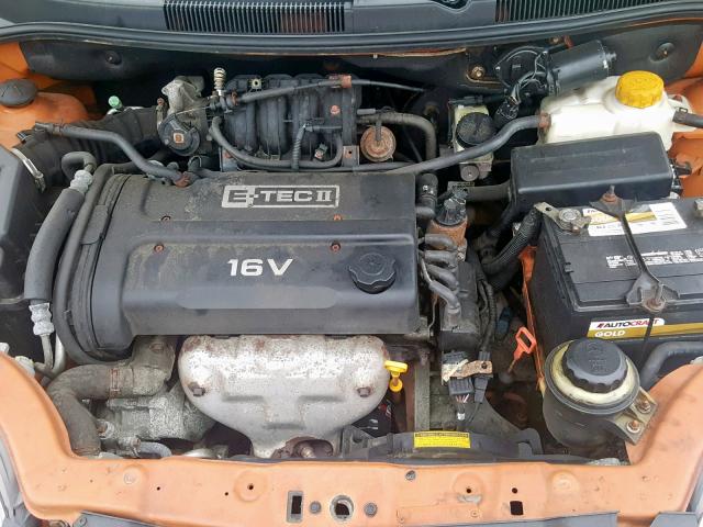 KL1TD62605B478380 - 2005 CHEVROLET AVEO BASE ოქროსფერი ფოტო 7