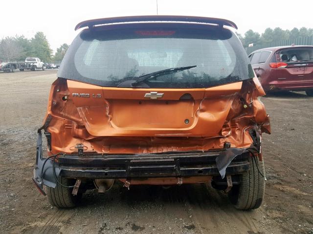 KL1TD62605B478380 - 2005 CHEVROLET AVEO BASE ოქროსფერი ფოტო 9