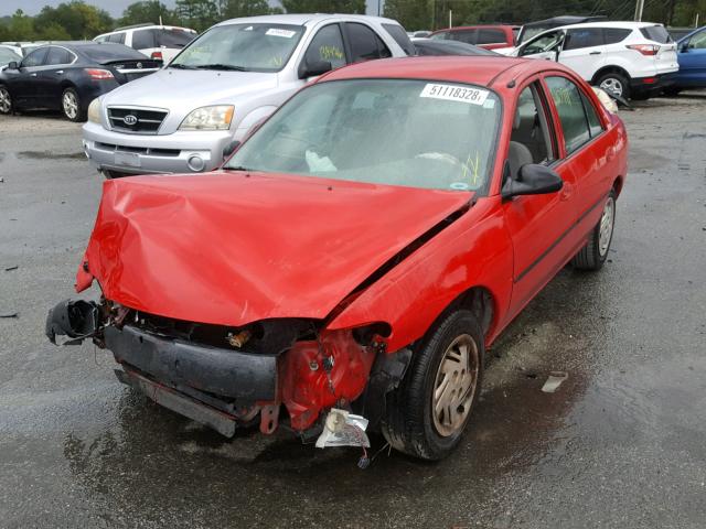 1FAFP10P2WW309747 - 1998 FORD ESCORT LX RED photo 2