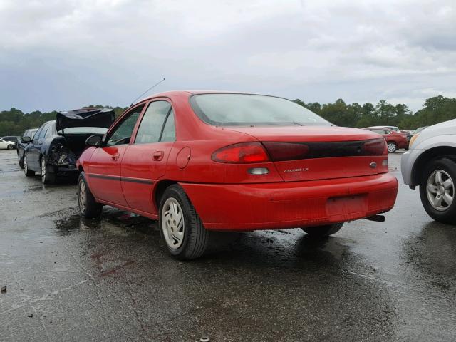 1FAFP10P2WW309747 - 1998 FORD ESCORT LX RED photo 3