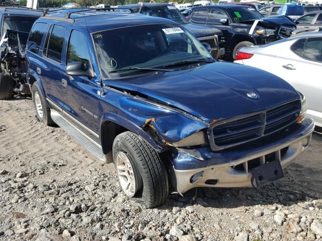 1B4HS28N71F572347 - 2001 DODGE DURANGO BLUE photo 1