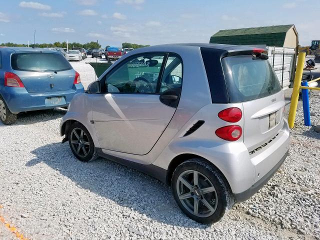 WMEEJ31X18K135960 - 2008 SMART FORTWO SILVER photo 3