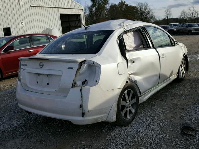 3N1AB6AP2CL764830 - 2012 NISSAN SENTRA 2.0 WHITE photo 4