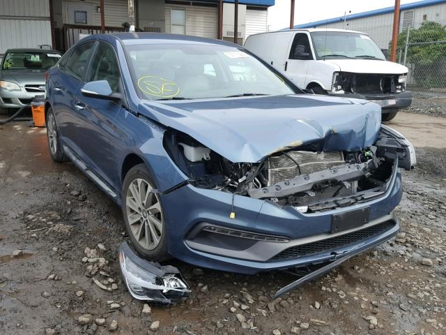 5NPE34AF2FH085345 - 2015 HYUNDAI SONATA SPO BLUE photo 1