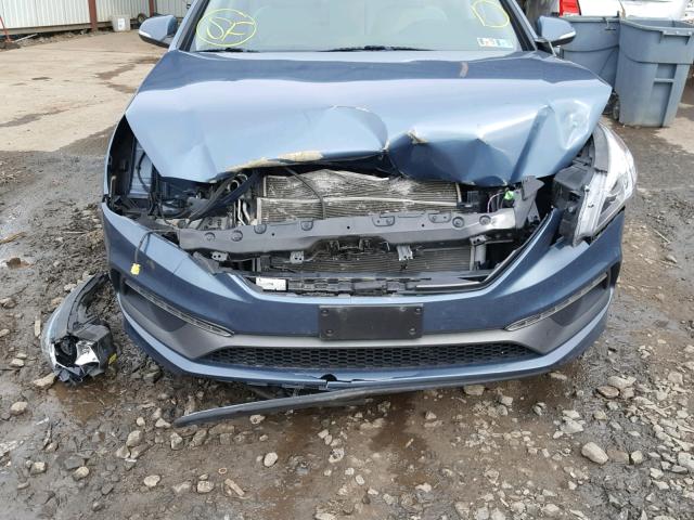 5NPE34AF2FH085345 - 2015 HYUNDAI SONATA SPO BLUE photo 9