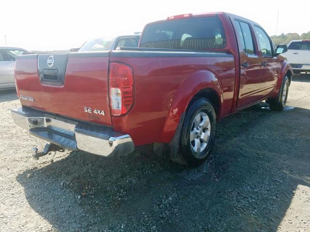 1N6AD09W49C404296 - 2009 NISSAN FRONTIER C BURGUNDY photo 4