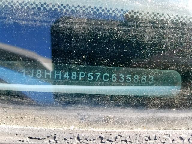 1J8HH48P57C635883 - 2007 JEEP COMMANDER SILVER photo 10