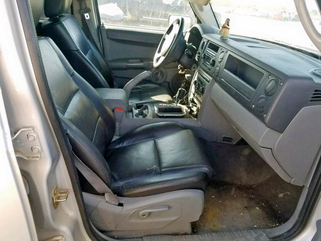 1J8HH48P57C635883 - 2007 JEEP COMMANDER SILVER photo 5