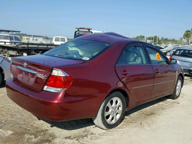 4T1BE30K95U033801 - 2005 TOYOTA CAMRY LE BURGUNDY photo 4