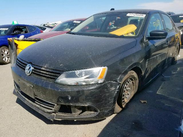3VW2K7AJ7EM207196 - 2014 VOLKSWAGEN JETTA BASE 黑色 照片 2