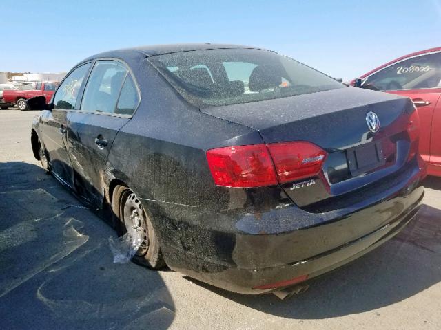 3VW2K7AJ7EM207196 - 2014 VOLKSWAGEN JETTA BASE 黑色 照片 3