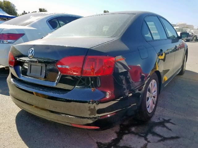 3VW2K7AJ7EM207196 - 2014 VOLKSWAGEN JETTA BASE 黑色 照片 4