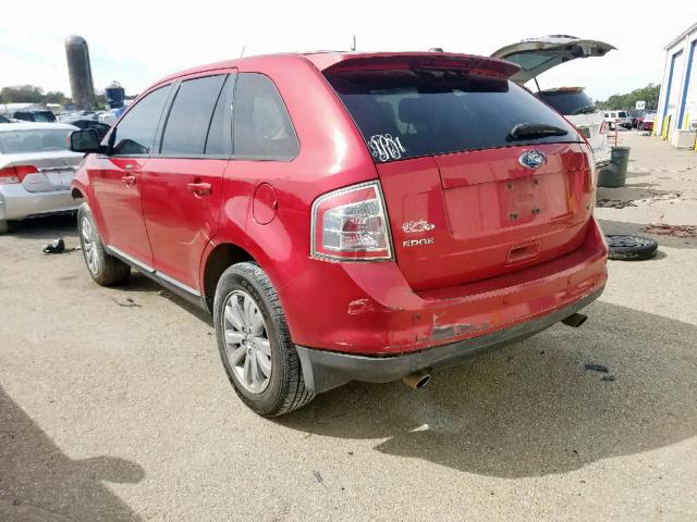 2FMDK3JC9ABA68122 - 2010 FORD EDGE SEL RED photo 3