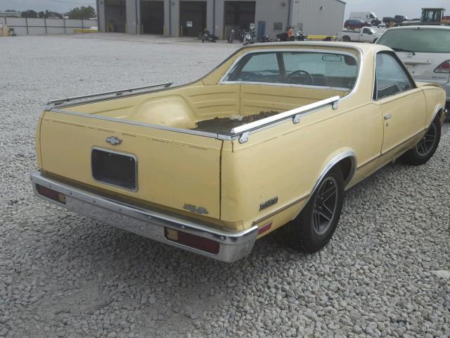 1W80HAK441873 - 1980 CHEVROLET EL CAMINO YELLOW photo 4