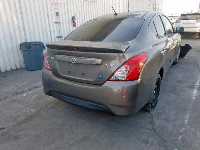 3N1CN7AP2FL817259 - 2015 NISSAN VERSA S GRAY photo 4