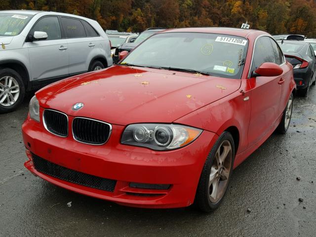 WBAUP73598VF06695 - 2008 BMW 128 I RED photo 2