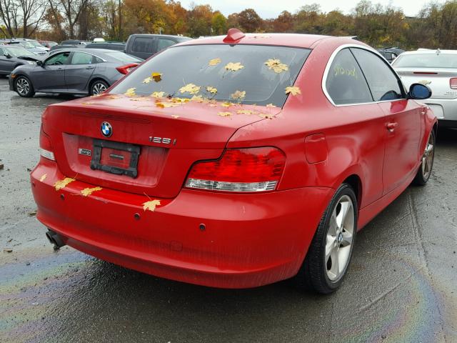 WBAUP73598VF06695 - 2008 BMW 128 I RED photo 4