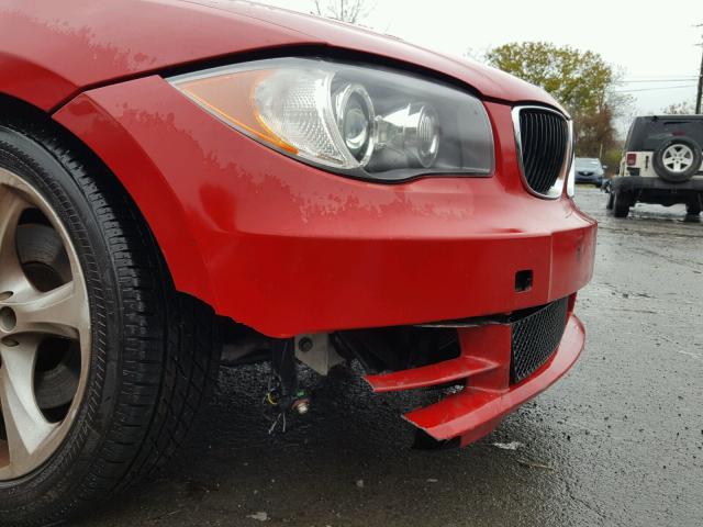 WBAUP73598VF06695 - 2008 BMW 128 I RED photo 9