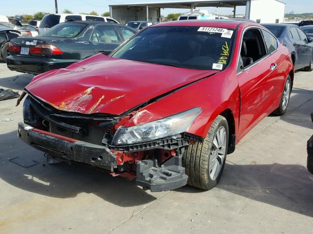 1HGCS12878A008796 - 2008 HONDA ACCORD EXL RED photo 2