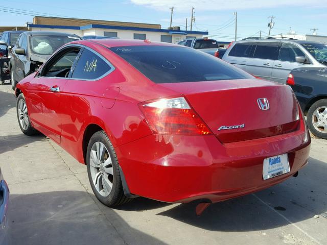 1HGCS12878A008796 - 2008 HONDA ACCORD EXL RED photo 3