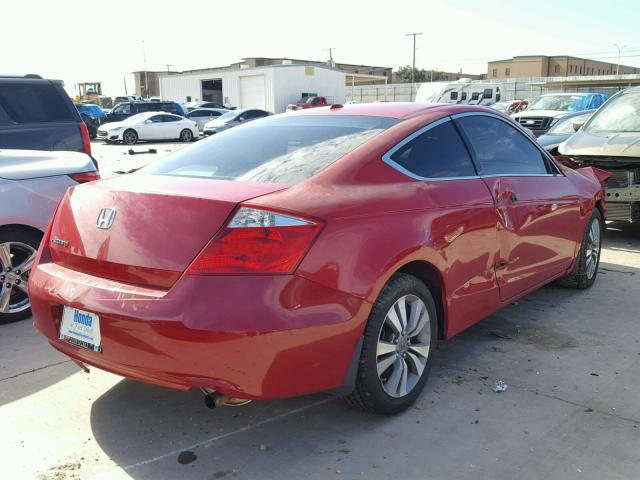 1HGCS12878A008796 - 2008 HONDA ACCORD EXL RED photo 4