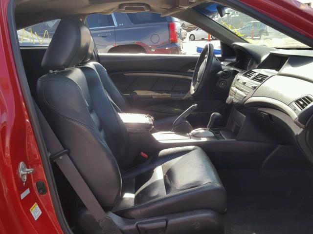 1HGCS12878A008796 - 2008 HONDA ACCORD EXL RED photo 5